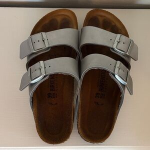 Birkenstock Arizona Silver Straps